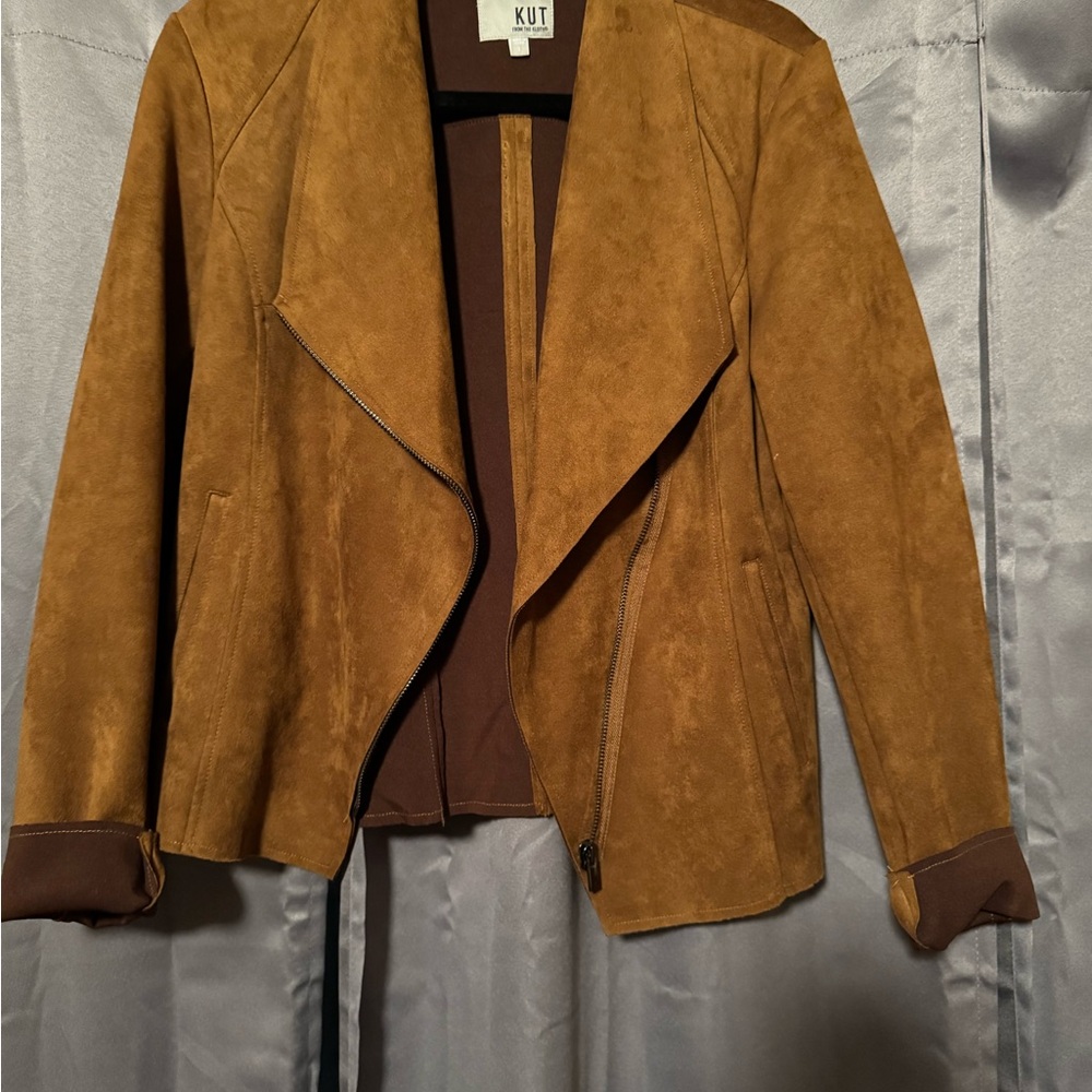 Kut from the Kloth Women's Tan Suede Leather Jacket